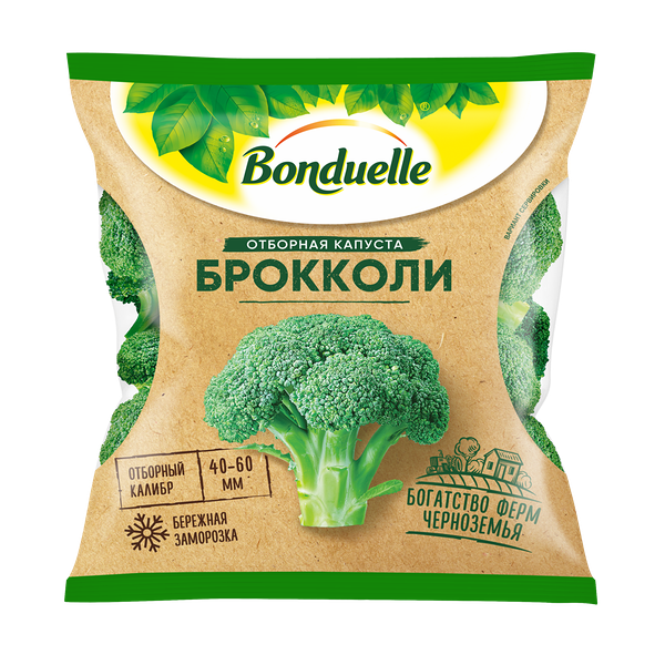 Брокколи замороженные Бондюэль, фермерские, 400 г