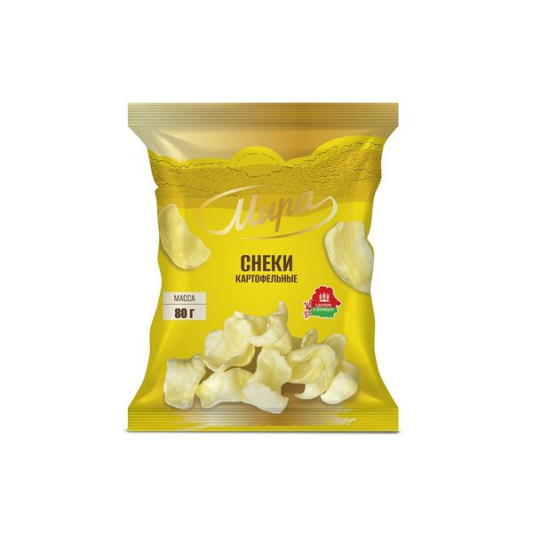 Снеки МИРА картофельные классические вес 80 г