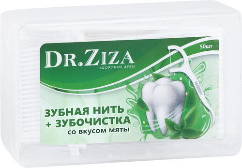 

Флоссеры Dr.Ziza зубная нить с зубочисткой со вкусом мяты 50 шт.