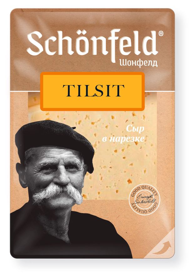 

Сыр Schonfeld Тильзитер нарезка 45%, 125 г