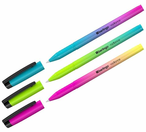 Ручка гелевая черная Рельеф-центр Radiance ассорти 0.5 мм