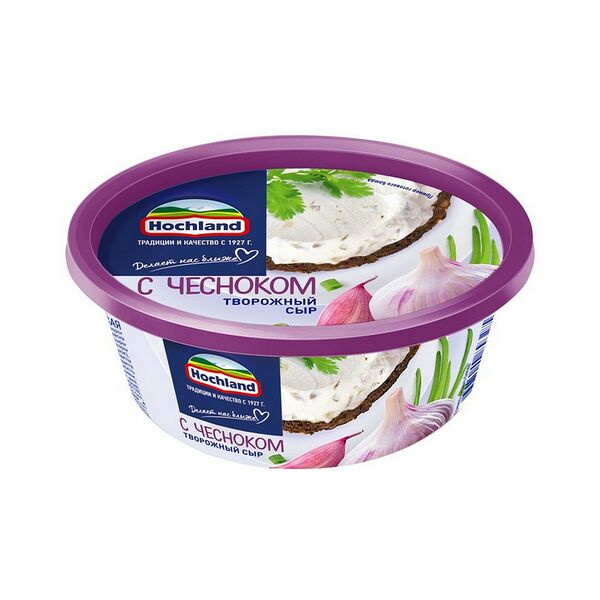 Сыр творожный Hochland с чесноком 60% 140г