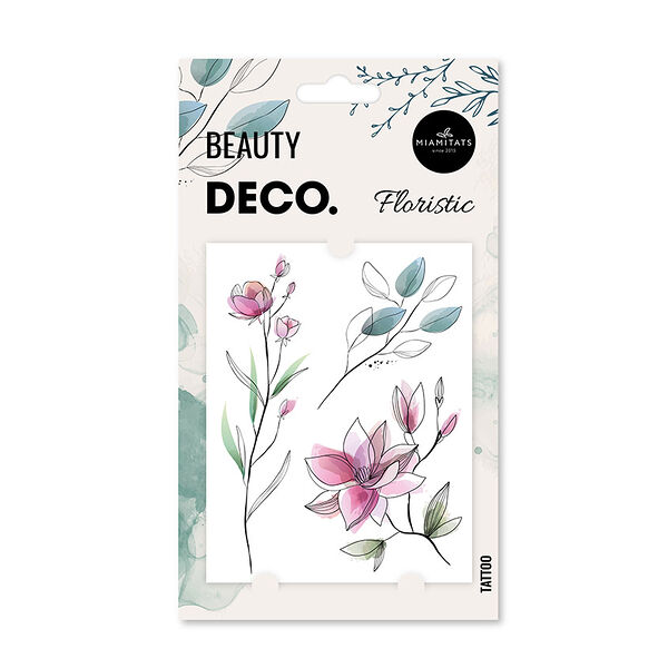 Татуировка переводная Deco by Miami tattoos Floral Floristic для тела