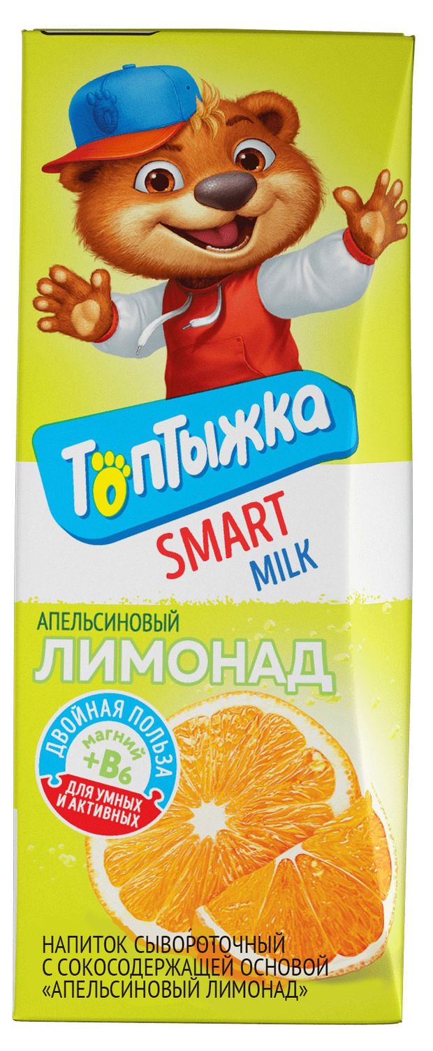 

Напиток сывороточный Топотыжка Апельсиновый лимонад сокосодержащий 200 мл