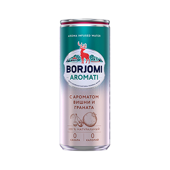 

Напиток газированный Borjomi Flavored Water Вишня и гранат без сахара 0.33 л