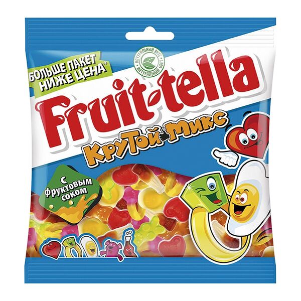 Мармелад жевательный Fruit-tella Крутой микс с фруктовым соком 150 г