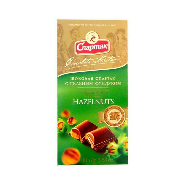 Шоколад Спартак молочный с цельным миндалем пенал вес 90г Спартак БЕЛАРУСЬ