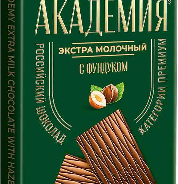 Шоколад молочный Академия с фундуком 88 г
