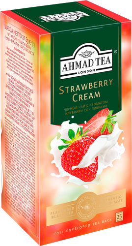 

Чай черный Ahmad Tea Strawberry Cream клубника со сливками 25 шт 37.5 г