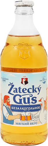 

Пиво безалкогольное Zatecky Gus светлое пастеризованное 0.5% 450 мл