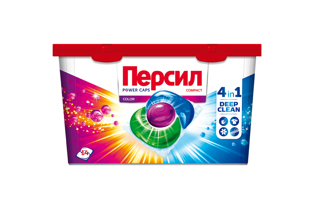 

Капсулы для стирки Персил Power Caps 4 in 1 Color 14 шт.