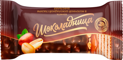 

Конфеты Шоколадница вафельные с арахисом и карамелью в шоколадной глазури 1 кг