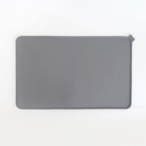 Коврик под миски Rurri силиконовый 50х31 см серый