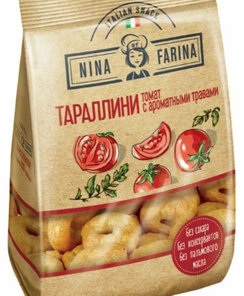 Тараллини Nina Farina томат и ароматные травы 180 г