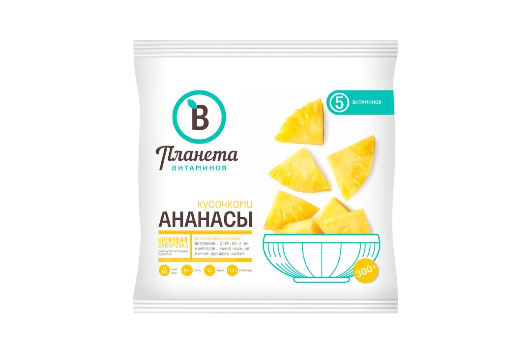 

Ананасы Планета Витаминов кусочками 300 г