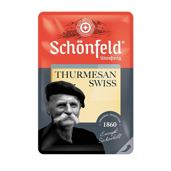 Сыр Schonfeld Swiss Thurmesan 52% 125 г