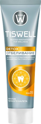 Зубная паста Tiswell Энзимная отбеливающая с каолином Манго 110 г