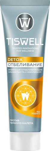 

Зубная паста Tiswell Энзимная отбеливающая с каолином Манго 110 г