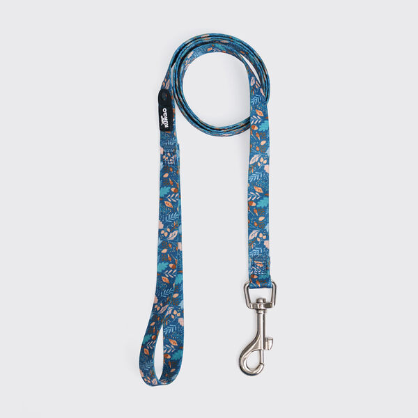 Поводок Rungo 1.5x120 см цветочный синий