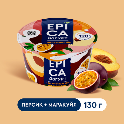 

Йогурт Epica Персик-Маракуйя 4.8% 130 г