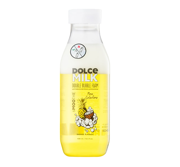 Двухфазная пена для ванны Dolce Milk Ананас и Кокос 400 мл