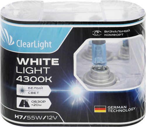 

Комплект ламп Clearlight H7 12V-55W WhiteLight MLH7WL 2 шт.