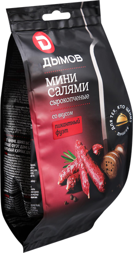

Колбаски сырокопченые Дымов мини-салями со вкусом Пикантный фуэт 50 г