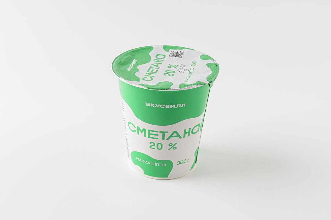 

Сметана мдж ВкусВилл 20% 300 г