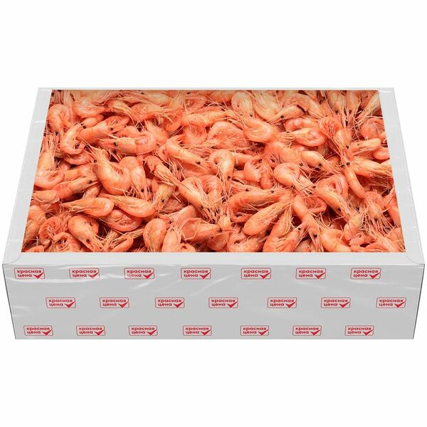 Креветки Красная цена королевские варено-мороженые неразделанные 50/70 вес