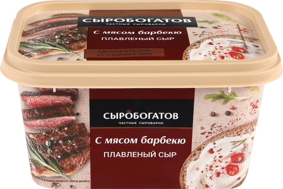 

Сыр Сыробогатов плавленый с мясом барбекю 45%, 400 г