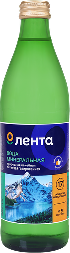 Вода минеральная Лента №17 лечебная газированная 450 мл