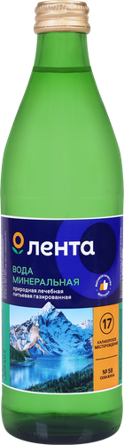 

Вода минеральная Лента №17 лечебная газированная 450 мл