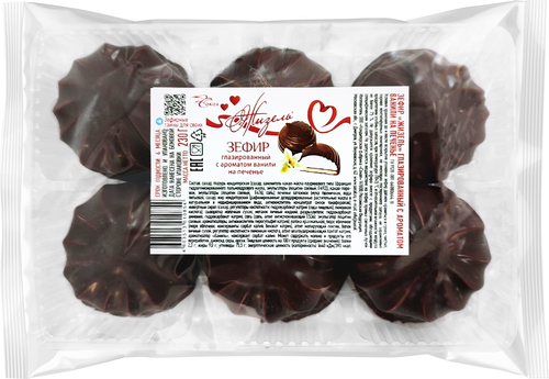 

Зефир Жизель глазированный с ароматом ванили на печенье 230 г