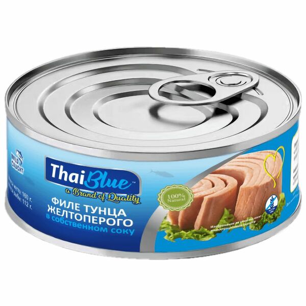 Филе тунца Thai Blue желтоперого в собственном соку 160 г