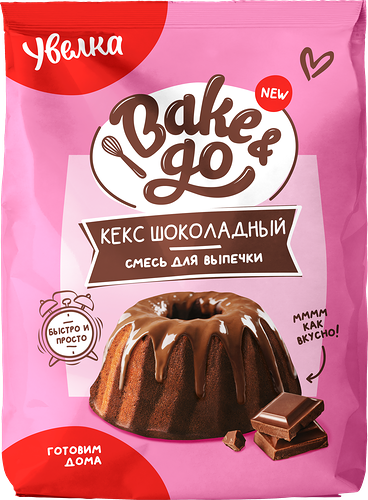 Смесь Увелка Bake&Go Кекс шоколадный 300 г