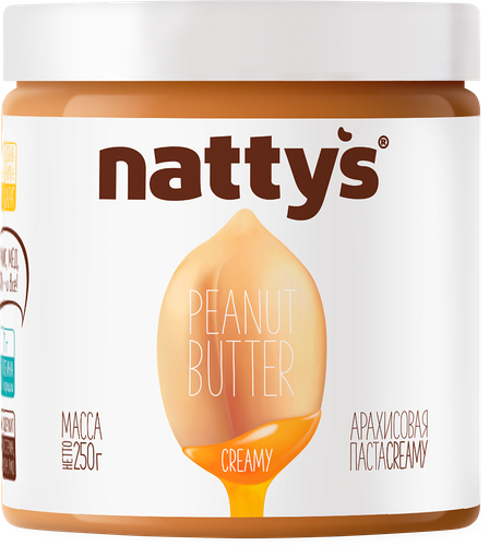Паста Nattys Арахисовая Creamy с медом 250 г