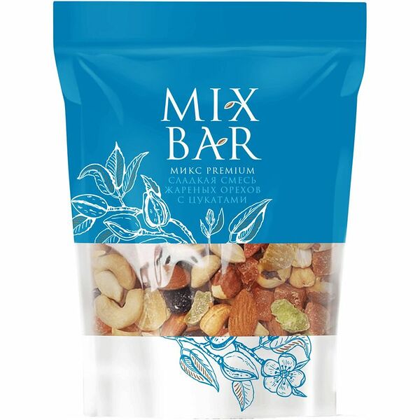 Смесь Mixbar из жареных орехов с цукатами 130 г