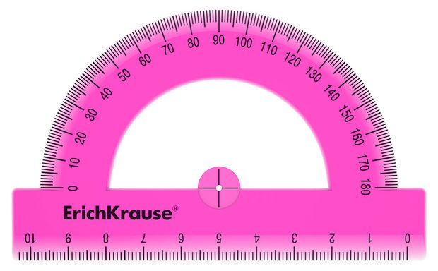 

Транспортир ErichKrause Pastel пластиковый 180° 10 см, 1 шт., цвет в ассортименте