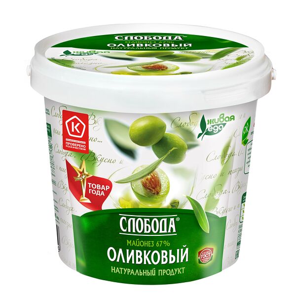 Майонез Слобода Оливковый 67% 900 мл