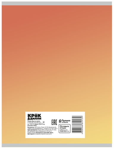 

Тетрадь Крок&Дилли А4 80 листов на скрепке в клетку 60 г/м2