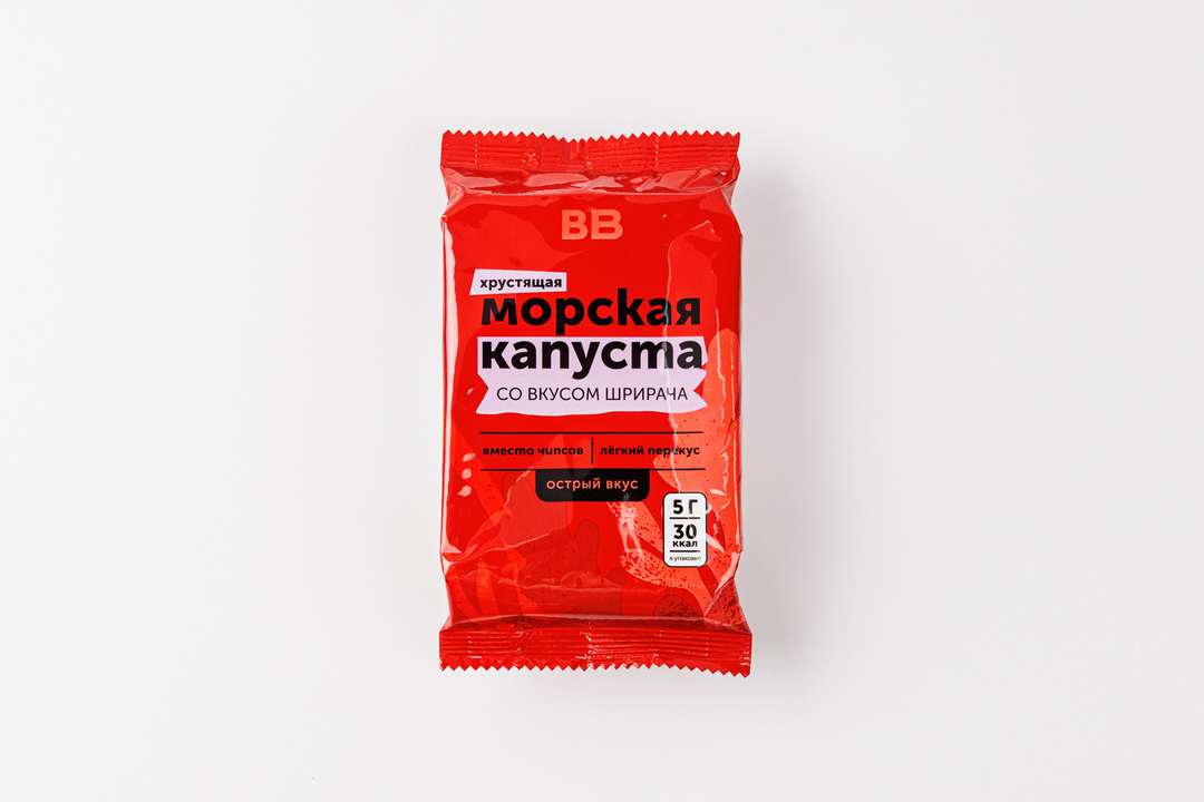 

Морская капуста ВкусВилл хрустящая со вкусом шрирача 5 г