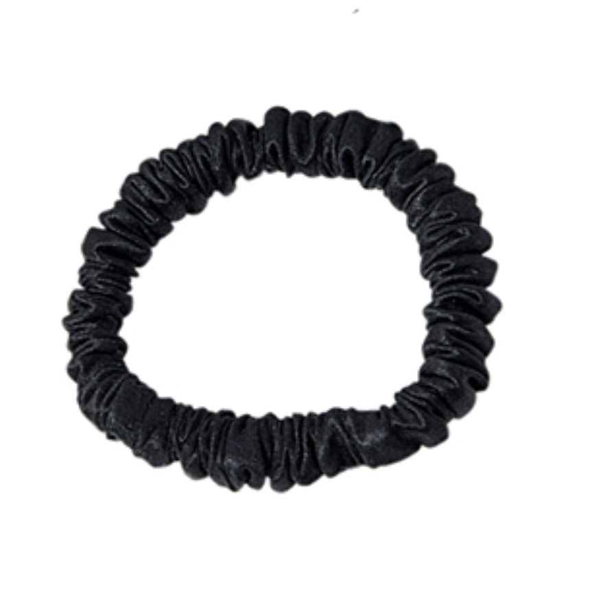 

Резинка Ayris Silk узкая из натурального шёлка глубокий чёрный