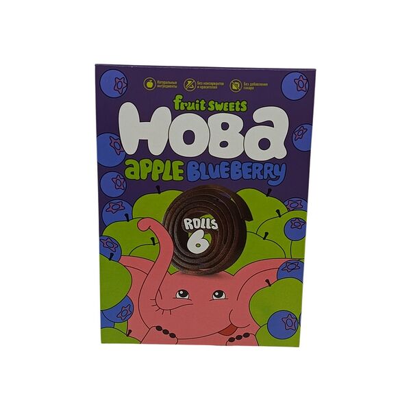 Конфеты фруктово-ягодные Хоба Яблоко-черника 60г