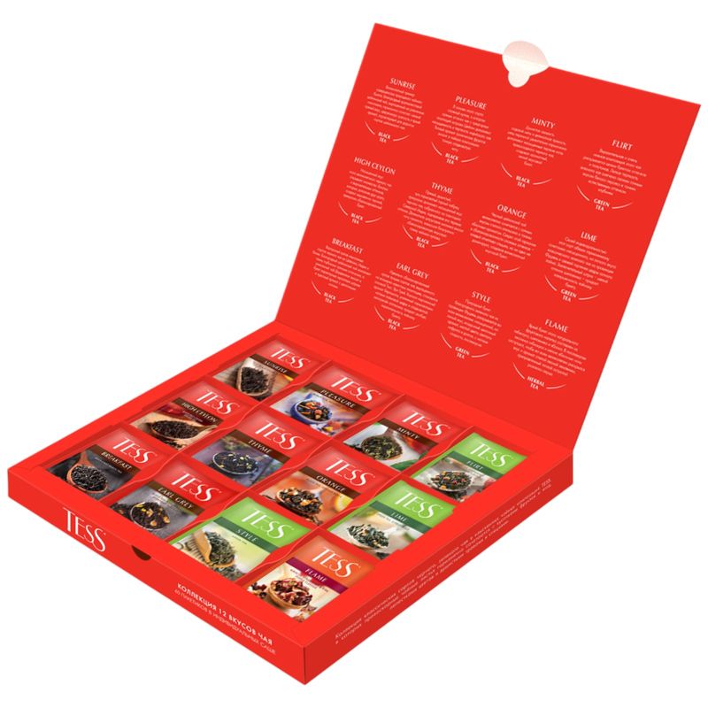 

Чай Tess Tea bag collection подарочный набор ассорти в пакетиках 60 пак.