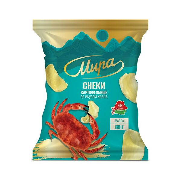 Снеки картоф Мира Краб 80г