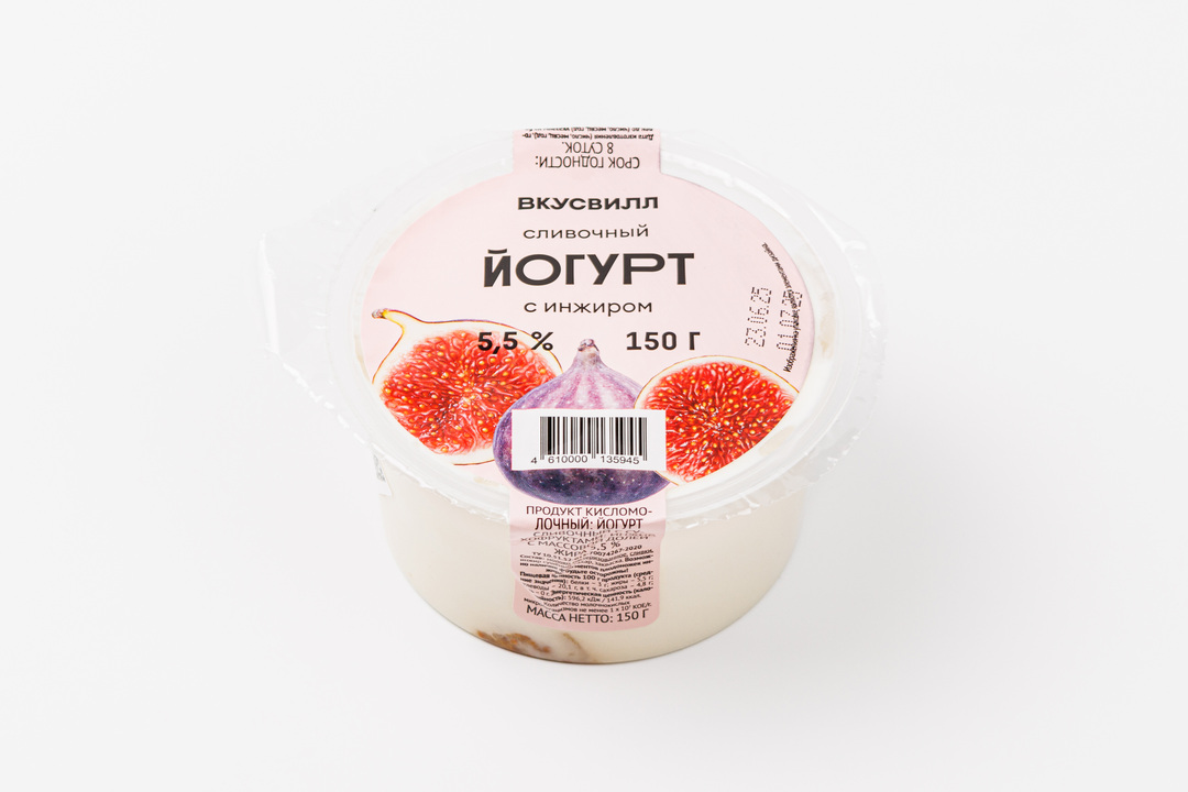 

Йогурт сливочный с инжиром 5,5% 150 г
