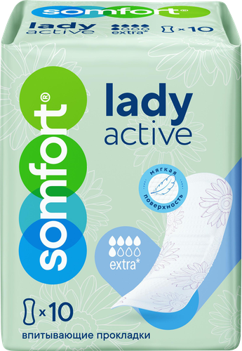 

Прокладки Somfort Lady Active Extra 10 шт.