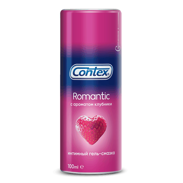 Смазка на водной основе Contex Romantic с ароматом клубники 100 мл