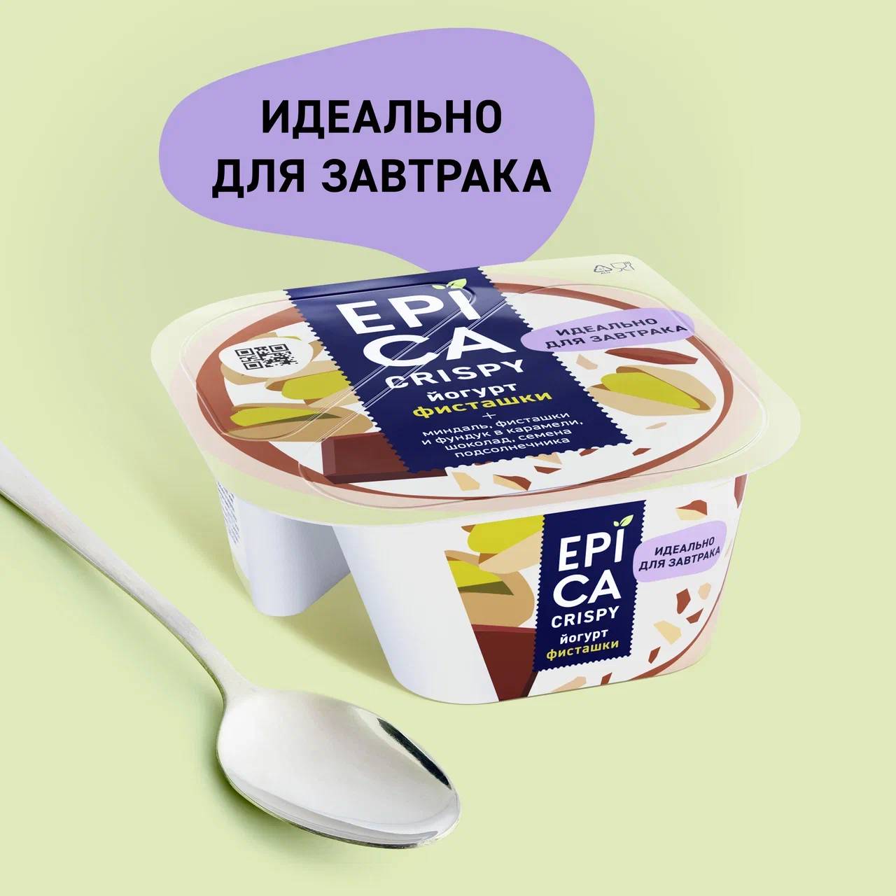 

Йогурт Epica Crispy Фисташки 10,5% 140 г