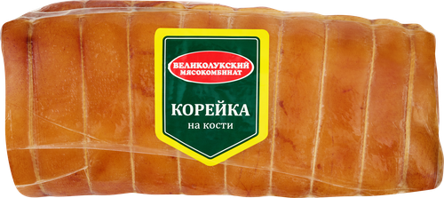 

Корейка копчено-вареная Великолукский Мясокомбинат на кости вес